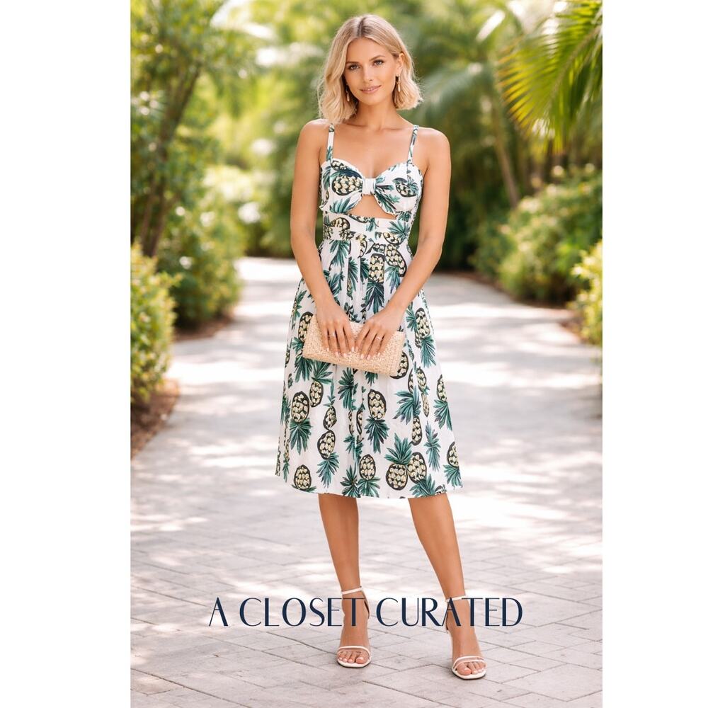 Milly Jordan Tie Dress 0 Green NWT